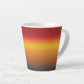 Zonnegradiënt Vibrant Rood Oranje Geel Ombre Latte Mok (Rechterhoek)