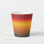 Zonnegradiënt Vibrant Rood Oranje Geel Ombre Latte Mok (Voorkant)