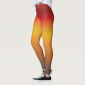 Zonnegradiënt Vibrant Rood Oranje Geel Ombre Leggings (Links)
