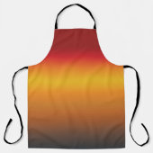 Zonnegradiënt Vibrant Rood Oranje Geel Ombre Schort (Voorkant)