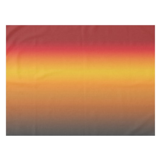 Zonnegradiënt Vibrant Rood Oranje Geel Ombre Tafelkleed (Voorkant (Horizontaal))