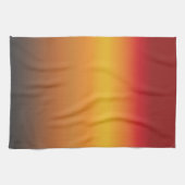 Zonnegradiënt Vibrant Rood Oranje Geel Ombre Theedoek (Horizontaal)