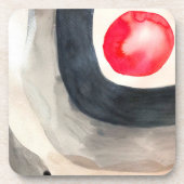 Zonnegrijze en zwarte abstracte moderne kunst bier onderzetter (Voorkant)