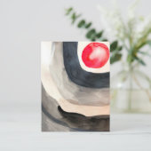 Zonnegrijze en zwarte abstracte moderne kunst briefkaart (Staand voorkant)