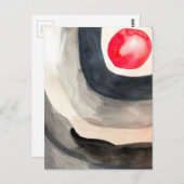 Zonnegrijze en zwarte abstracte moderne kunst briefkaart (Voorkant / Achterkant)