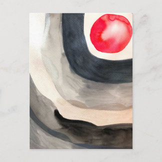 Zonnegrijze en zwarte abstracte moderne kunst briefkaart