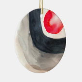 Zonnegrijze en zwarte abstracte moderne kunst keramisch ornament (Rechts)