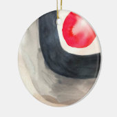 Zonnegrijze en zwarte abstracte moderne kunst keramisch ornament (Links)