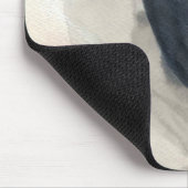 Zonnegrijze en zwarte abstracte moderne kunst muismat (Hoek)