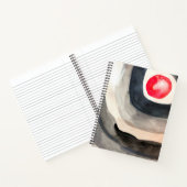 Zonnegrijze en zwarte abstracte moderne kunst notitieboek (Binnen)