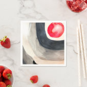 Zonnegrijze en zwarte abstracte moderne kunst servet (Insitu)