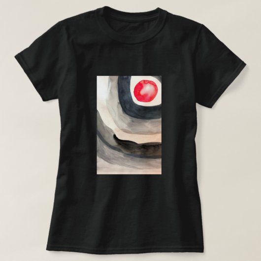 Zonnegrijze en zwarte abstracte moderne kunst t-shirt (Design voorkant)
