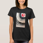 Zonnegrijze en zwarte abstracte moderne kunst t-shirt (Voorkant)