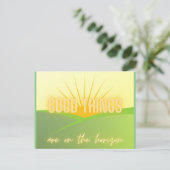 Zonnegroene gele Inspirerend tekst gebruiken Briefkaart (Staand voorkant)