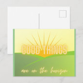 Zonnegroene gele Inspirerend tekst gebruiken Briefkaart (Voorkant / Achterkant)