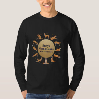 Zonnegroet Hond Puppy Huisdier Liefhebber Yoga Med T-shirt