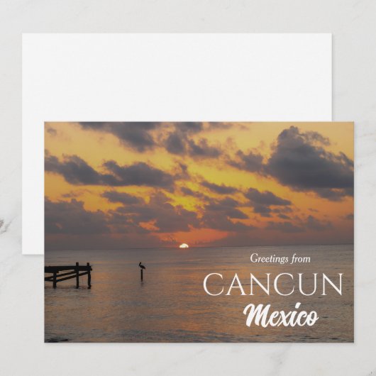 Zonnegroeten uit het Briefkaart van Cancun (Voorkant / Achterkant)
