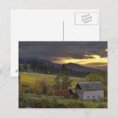 Zonnehemel boven wijngaarden en historische kajuit briefkaart (Voorkant / Achterkant)