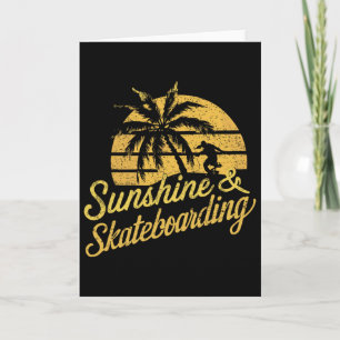 Zonnehemel En Skateboarden T-shirt Voor Skater Zom Kaart