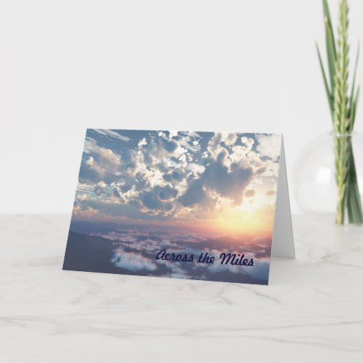 Zonnehemel over de Miles Birthday Card Kaart (Voorkant)