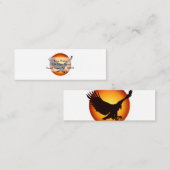 Zonnehewksilhouet - Kies achtergrondkleur Mini Visitekaartje (Voorkant / Achterkant)