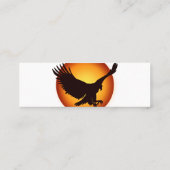 Zonnehewksilhouet - Kies achtergrondkleur Mini Visitekaartje (Achterkant)