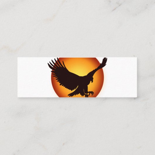 Zonnehewksilhouet - Kies achtergrondkleur Mini Visitekaartje (Achterkant)