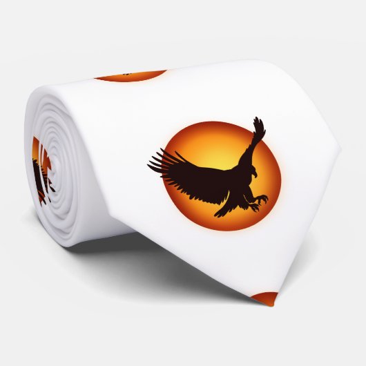 Zonnehewksilhouet - Kies achtergrondkleur Stropdas (Opgerold)