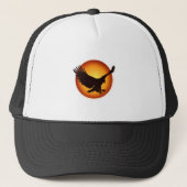 Zonnehewksilhouet - Kies achtergrondkleur Trucker Pet (Voorkant)