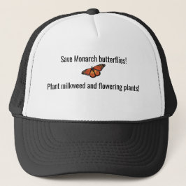 Zonnehoed met monarchvlinder trucker pet
