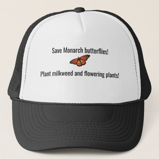 Zonnehoed met monarchvlinder trucker pet (Voorkant)