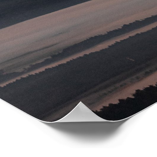 Zonnehoogte achter de grote bergen poster (Hoek)