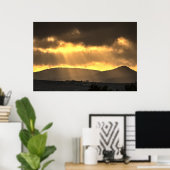 Zonnehoogte boven de bergen, Cyprus (2915) Poster (Thuiskantoor)