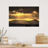 Zonnehoogte boven de bergen, Cyprus (2915) Poster (Keuken)