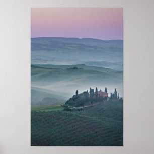 Zonnehoogte boven de verticale poster van Toscane