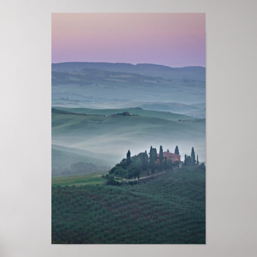 Zonnehoogte boven de verticale poster van Toscane (Voorkant)
