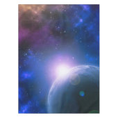 Zonnehoogte boven planeet aarde buitenruimteschema tafelkleed (Voorkant)