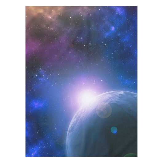 Zonnehoogte boven planeet aarde buitenruimteschema tafelkleed (Voorkant)