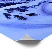 Zonnehoogte boven poster van het Snowy-gebergte (Hoek)