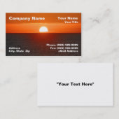 Zonnehoogte boven zeewater visitekaartje (Voorkant / Achterkant)