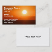 Zonnehoogte boven zeewater visitekaartje (Voorkant / Achterkant)