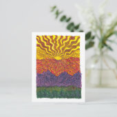 Zonnehoogte in de bergen briefkaart (Staand voorkant)