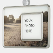 Zonnehoogte in het Beer Valley Trailhead Landscape Verzilverd Omlijst Ornament (Links)