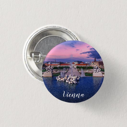 Zonnehoogte in Wenen Ronde Button 3,2 Cm (Voorkant /achterkant)