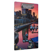 Zonnehoogte op pier 66, neerkijkend op de belkkleu klembord (Rechts)