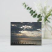 Zonnehoogte over het strand in Griekenland, Schild Briefkaart (Staand voorkant)