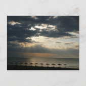 Zonnehoogte over het strand in Griekenland, Schild Briefkaart (Voorkant)