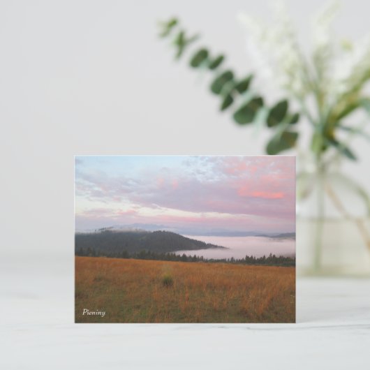 Zonnehoogte van pieniny briefkaart (Staand voorkant)