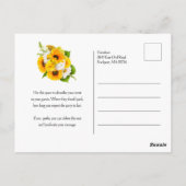 Zonnehoutermargriet 80ste verjaardagsfeest uitnodi briefkaart (Achterkant)