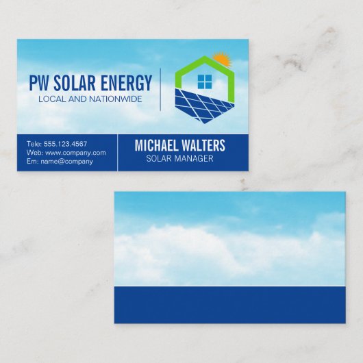 Zonnehuis Energie | Lucht Visitekaartje (Voorkant / Achterkant)